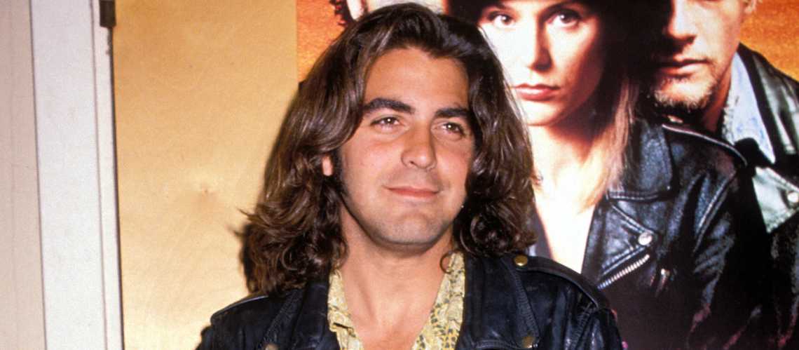 Young George Clooney with Long Hair