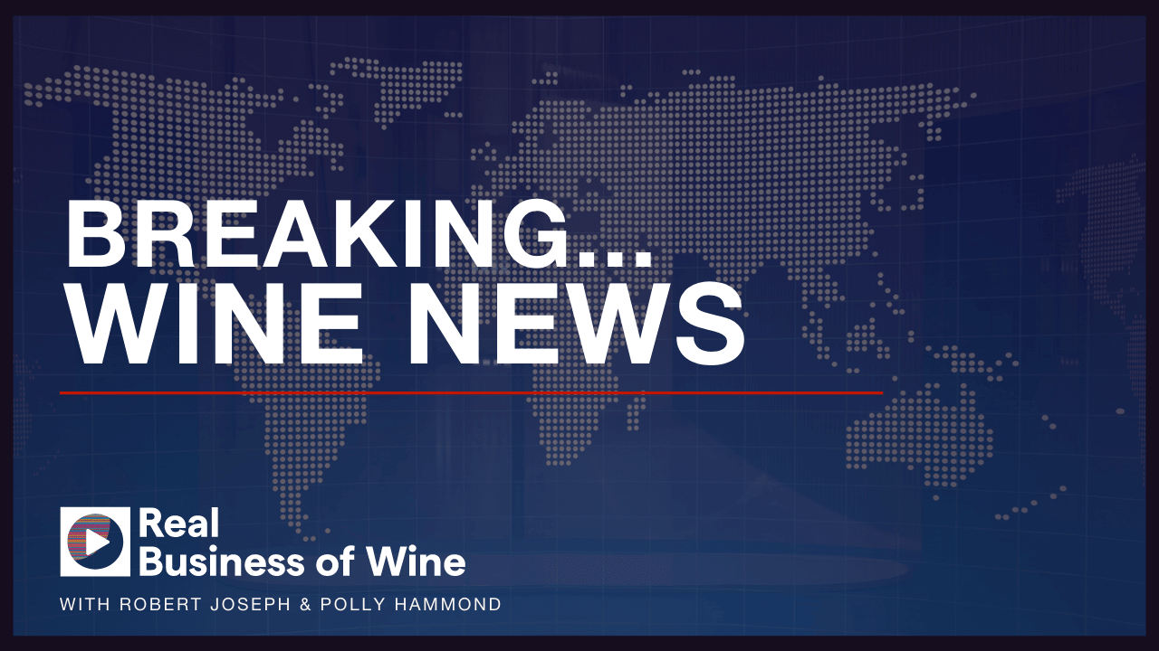 Background of the world map, with the text "breaking... wine news"