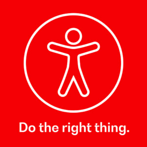 Accessibility Icon text Do The Right Thing