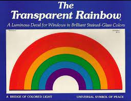 1970s transparent rainbow sticker