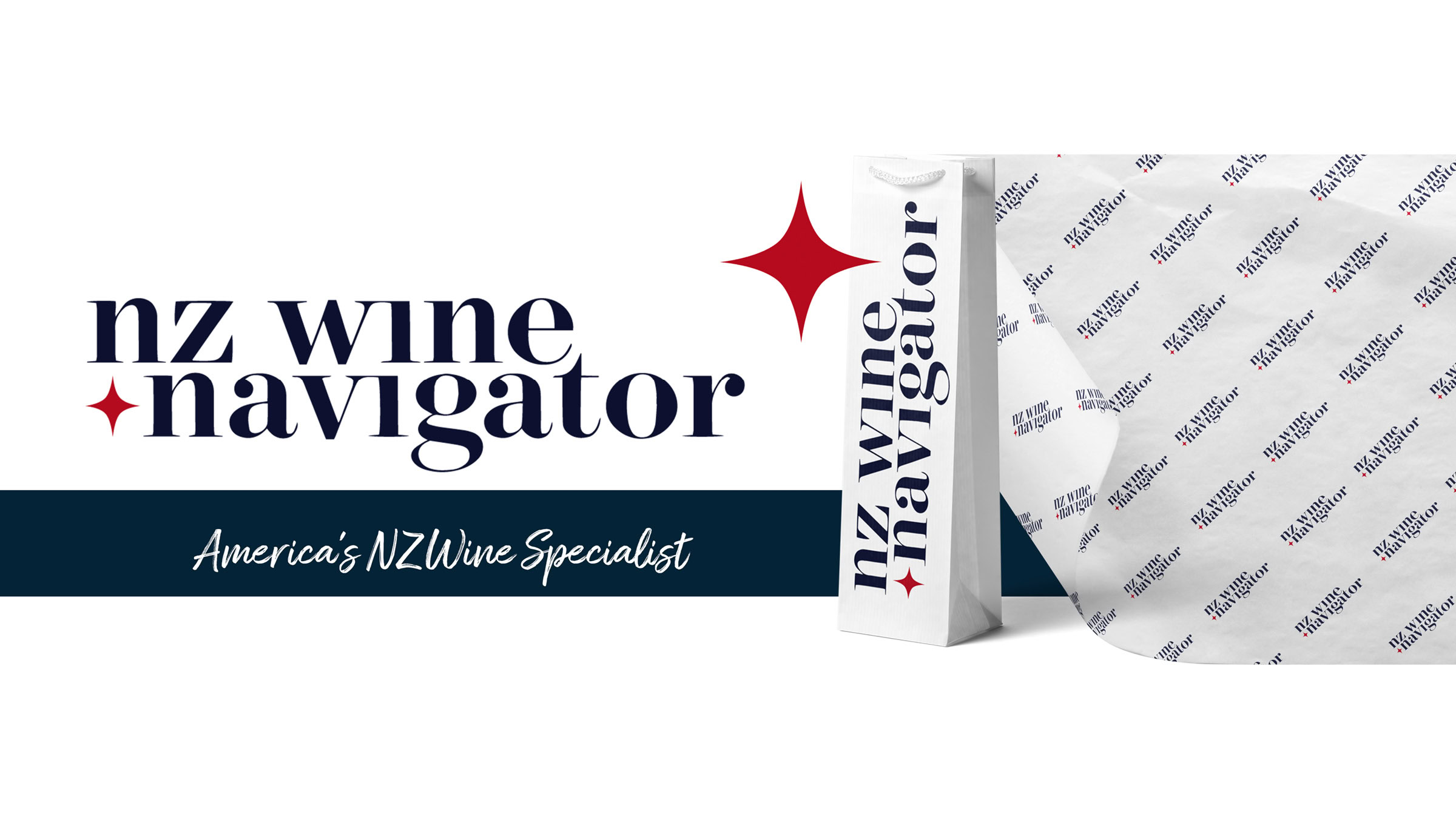 NZ Wine Navigator branding demonstrated on print collateral 