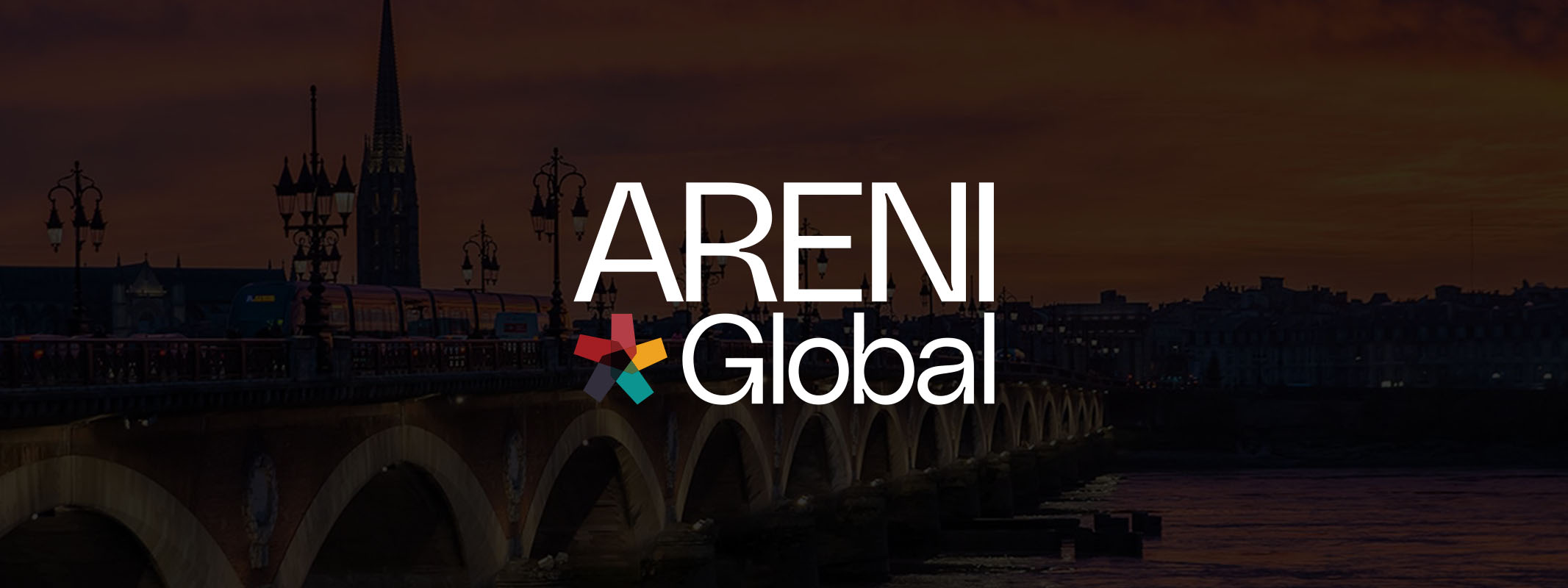 Areni Global logo superimposed over a stylistic background