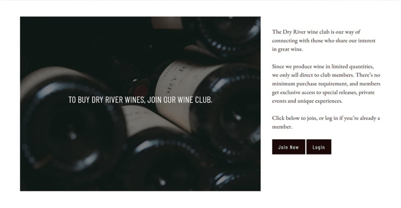 A personalization block on the Dry River website as seen by guests