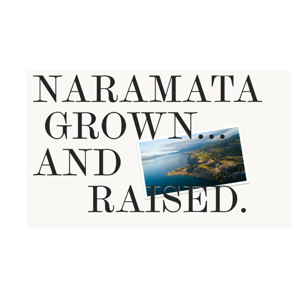Naramata Grown and Raised headline from the Hillside home page