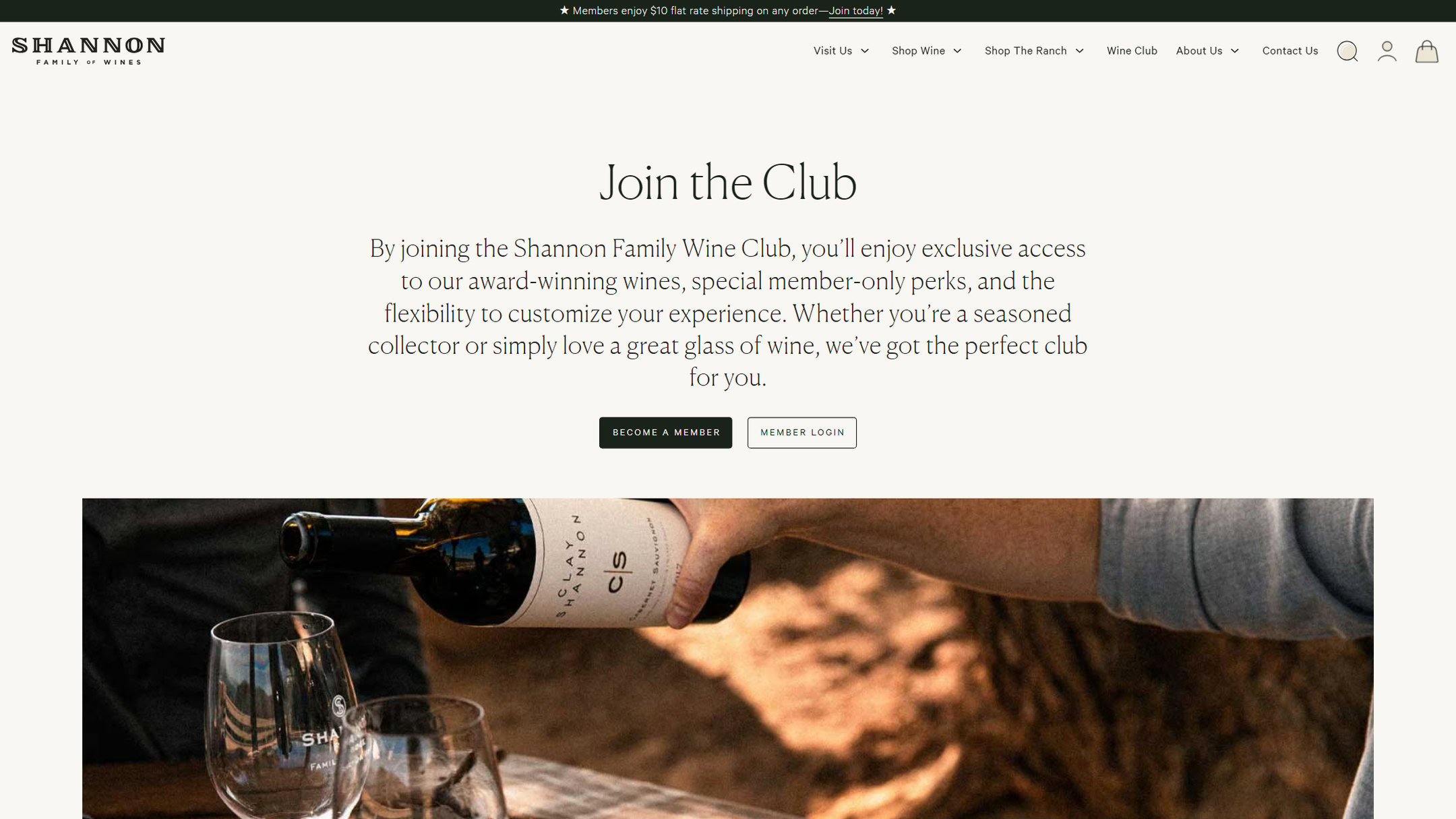 The Shannon club page now: Join the Club with Become a Member and Member Login